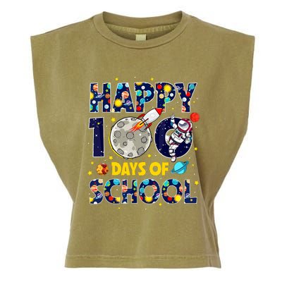 100 Day Of School Outer Space For Student Teacher Garment-Dyed Women's Muscle Tee