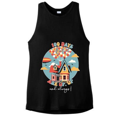 100 Days Of School Are Up And Away 100th Day Teacher Student Ladies PosiCharge Tri-Blend Wicking Tank