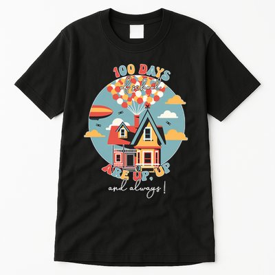100 Days Of School Are Up And Away 100th Day Teacher Student Tall T-Shirt
