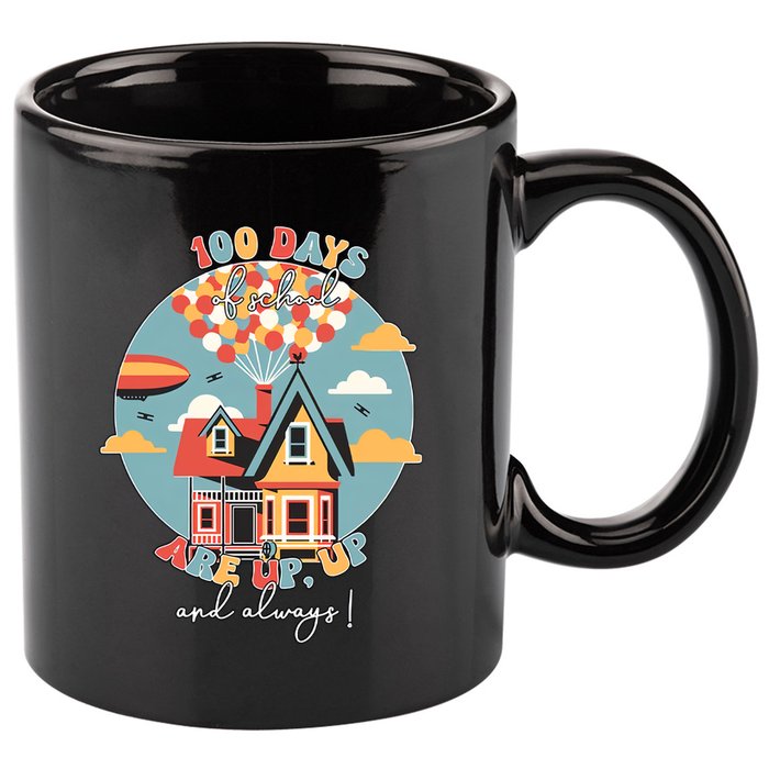 100 Days Of School Are Up And Away 100th Day Teacher Student 11oz C Handle Ceramic Mug
