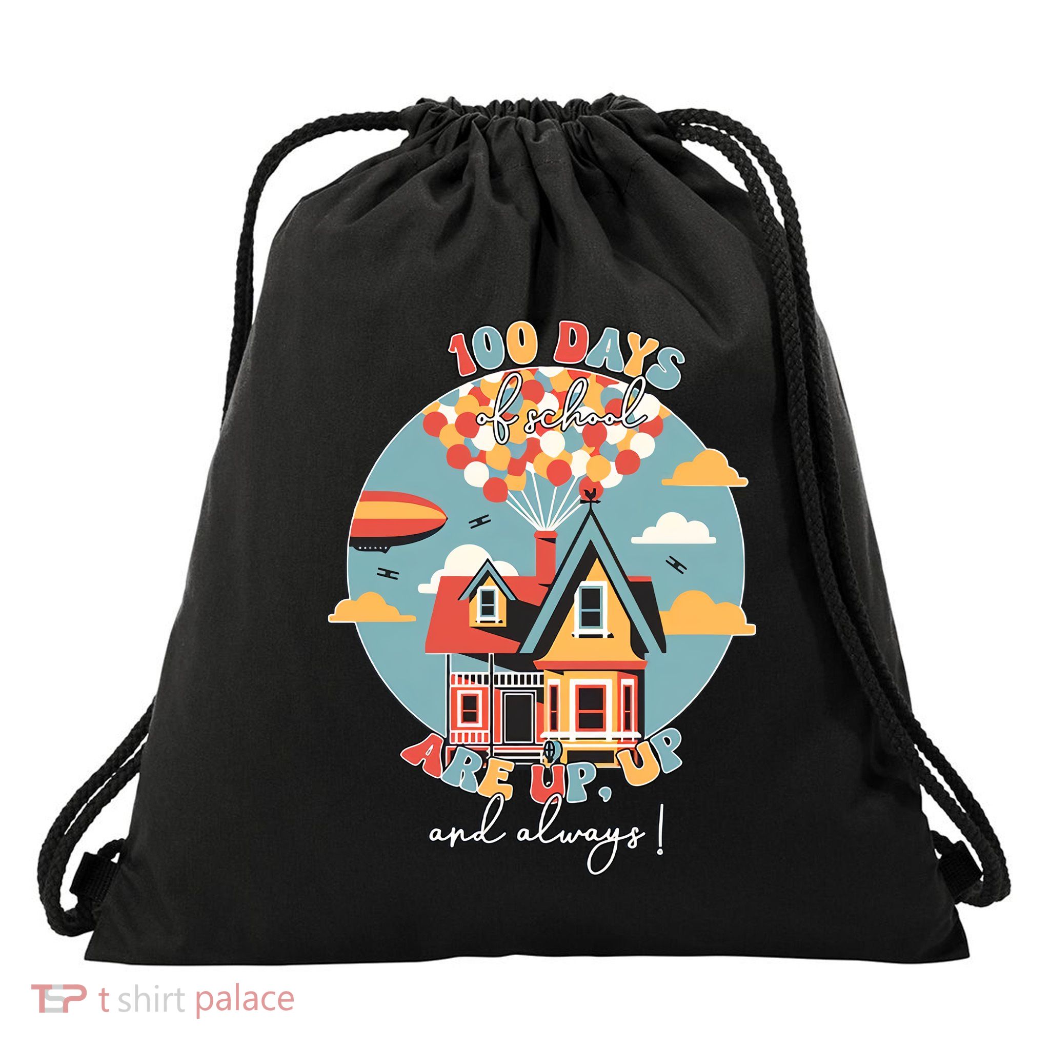 100 Days Of School Are Up And Away 100th Day Teacher Student Drawstring Bag
