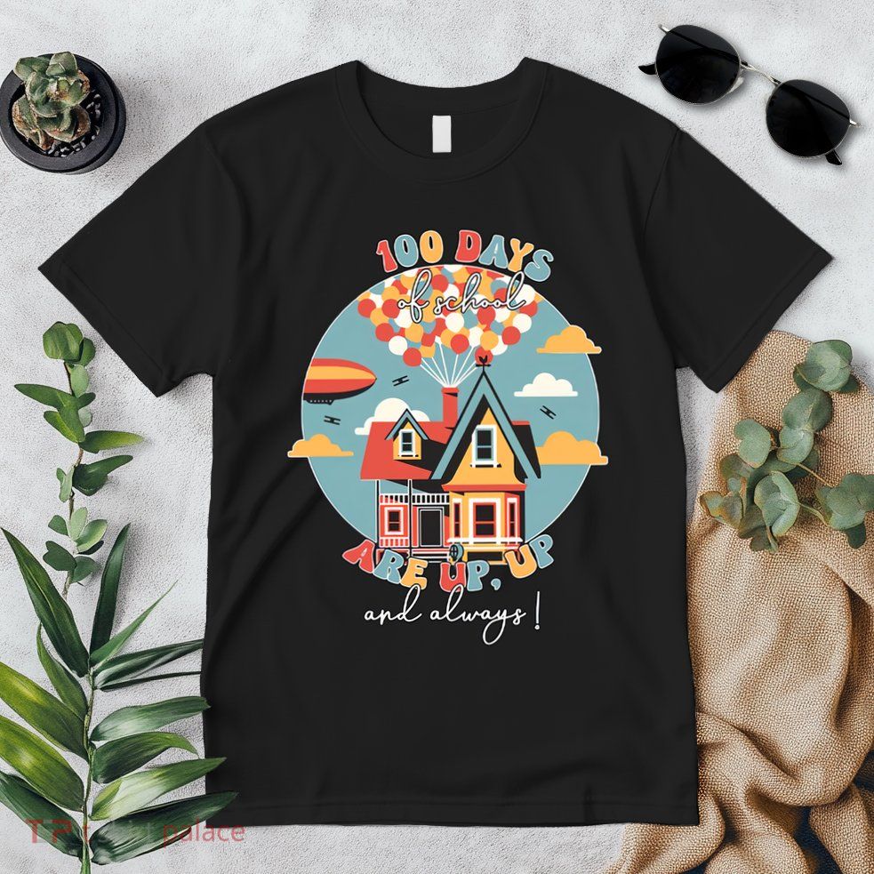 100 Days Of School Are Up And Away 100th Day Teacher Student Premium T-Shirt