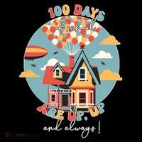 100 Days Of School Are Up And Away 100th Day Teacher Student Premium T-Shirt