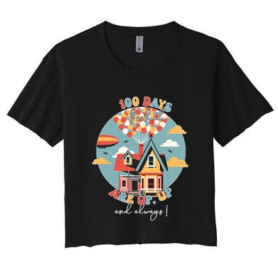 100 Days Of School Are Up And Away 100th Day Teacher Student Crop Top