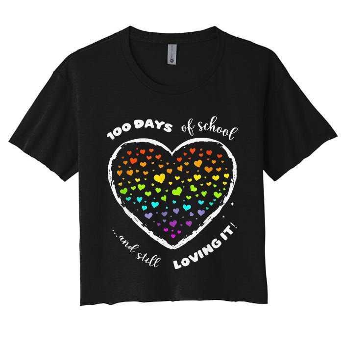 100 Days Of School Celebrate 100th Day Of School Women's Crop Top Tee