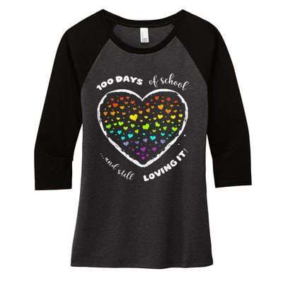 100 Days Of School Celebrate 100th Day Of School Women's Tri-Blend 3/4-Sleeve Raglan Shirt