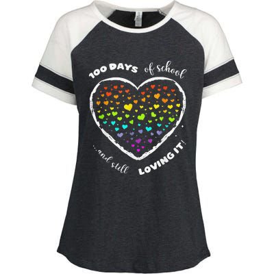 100 Days Of School Celebrate 100th Day Of School Enza Ladies Jersey Colorblock Tee