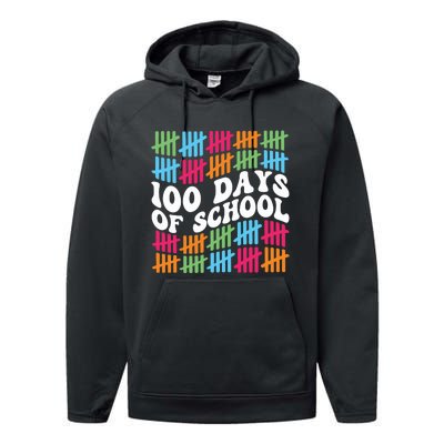 100 Days Of School Performance Fleece Hoodie