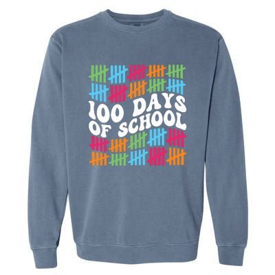 100 Days Of School Garment-Dyed Sweatshirt