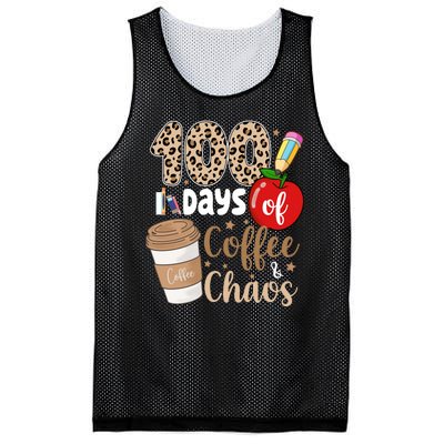 100 Days Of Coffee And Chaos Teacher Mesh Reversible Basketball Jersey Tank