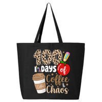 100 Days Of Coffee And Chaos Teacher 25L Jumbo Tote