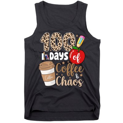 100 Days Of Coffee And Chaos Teacher Tank Top