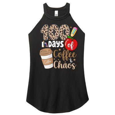 100 Days Of Coffee And Chaos Teacher Women’s Perfect Tri Rocker Tank