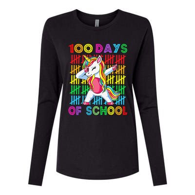 100 Days Of School Unicorn 100 Days Smarter 100th Day Womens Cotton Relaxed Long Sleeve T-Shirt