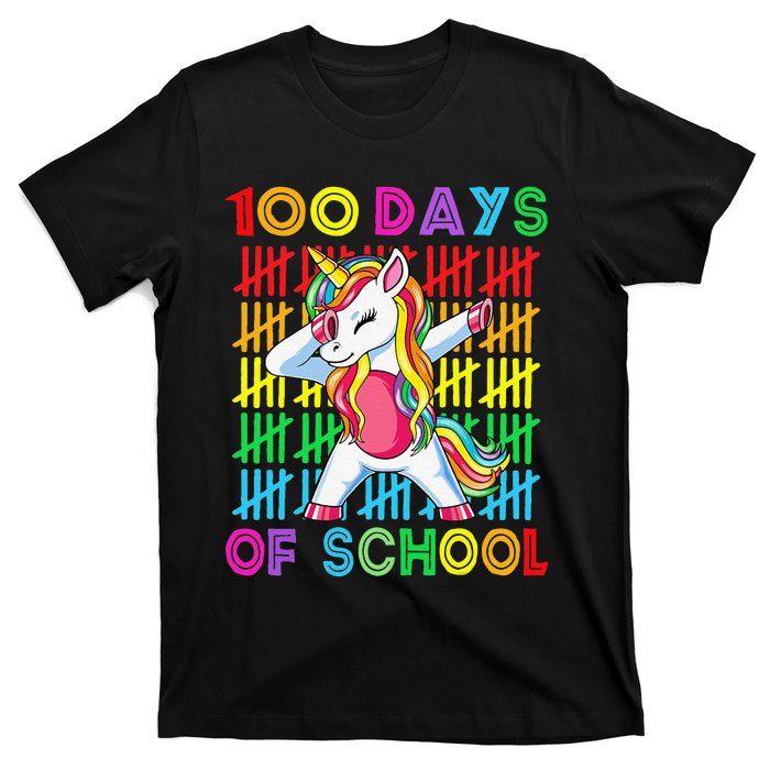 100 Days Of School Unicorn 100 Days Smarter 100th Day T-Shirt