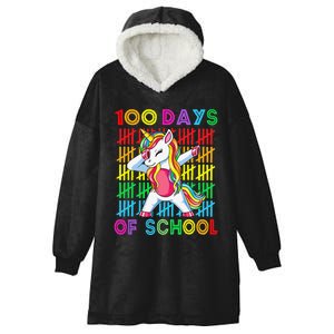 100 Days Of School Unicorn 100 Days Smarter 100th Day Hooded Wearable Blanket