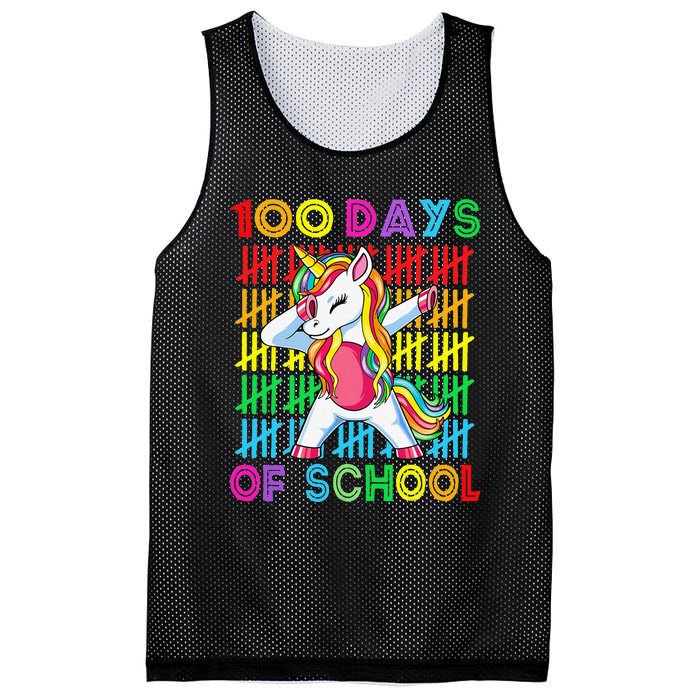 100 Days Of School Unicorn 100 Days Smarter 100th Day Mesh Reversible Basketball Jersey Tank