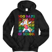 100 Days Of School Unicorn 100 Days Smarter 100th Day Tie Dye Hoodie