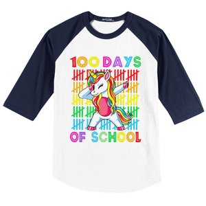 100 Days Of School Unicorn 100 Days Smarter 100th Day Baseball Sleeve Shirt