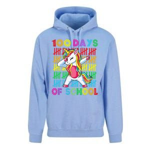 100 Days Of School Unicorn 100 Days Smarter 100th Day Unisex Surf Hoodie