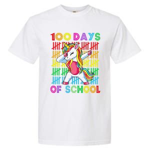 100 Days Of School Unicorn 100 Days Smarter 100th Day Garment-Dyed Heavyweight T-Shirt