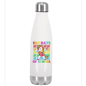 100 Days Of School Unicorn 100 Days Smarter 100th Day Stainless Steel Insulated Water Bottle