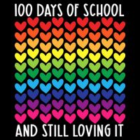 100 Days Of School And Still Loving It Heart Happy 100th Day Gift Impact Tech Backpack