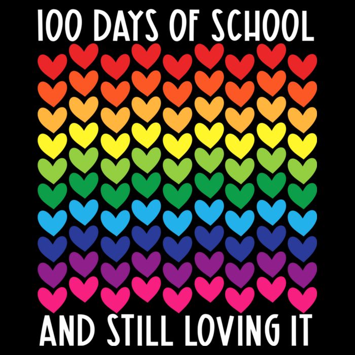 100 Days Of School And Still Loving It Heart Happy 100th Day Gift Impact Tech Backpack