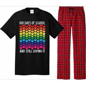 100 Days Of School And Still Loving It Heart Happy 100th Day Gift Pajama Set