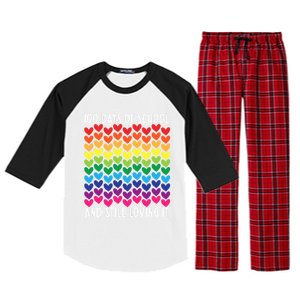 100 Days Of School And Still Loving It Heart Happy 100th Day Gift Raglan Sleeve Pajama Set