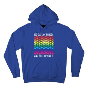 100 Days Of School And Still Loving It Heart Happy 100th Day Gift Hoodie