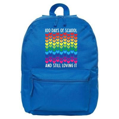 100 Days Of School And Still Loving It Heart Happy 100th Day Gift 16 in Basic Backpack