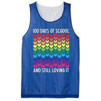 100 Days Of School And Still Loving It Heart Happy 100th Day Gift Mesh Reversible Basketball Jersey Tank