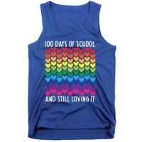 100 Days Of School And Still Loving It Heart Happy 100th Day Gift Tank Top