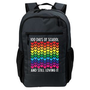 100 Days Of School And Still Loving It Heart Happy 100th Day Gift Daily Commute Backpack