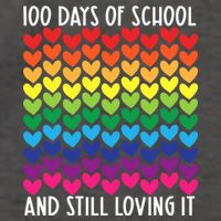 100 Days Of School And Still Loving It Heart Happy 100th Day Gift Vector Backpack