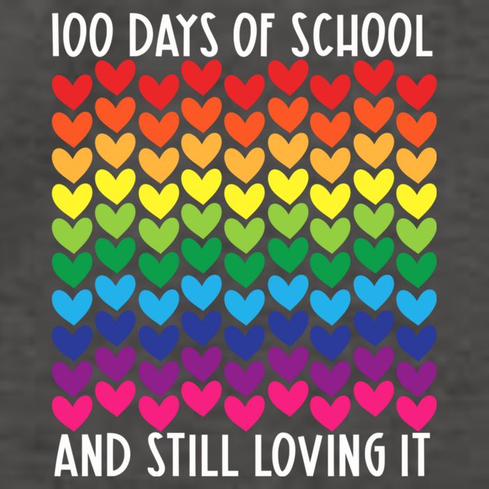 100 Days Of School And Still Loving It Heart Happy 100th Day Gift Vector Backpack