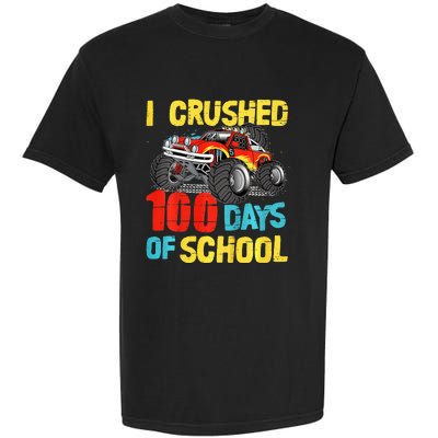 100 Days Of School For Monster Truck Garment-Dyed Heavyweight T-Shirt