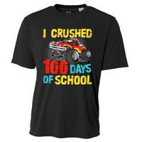 100 Days Of School For Monster Truck Cooling Performance Crew T-Shirt