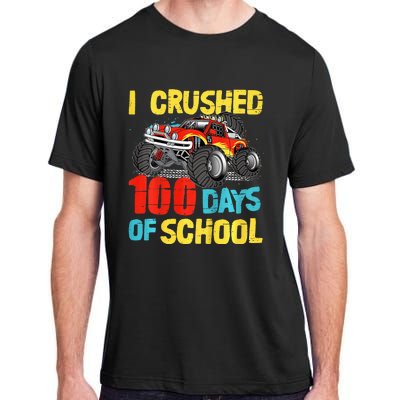 100 Days Of School For Monster Truck Adult ChromaSoft Performance T-Shirt