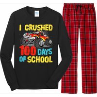 100 Days Of School For Monster Truck Long Sleeve Pajama Set