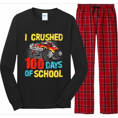 100 Days Of School For Monster Truck Long Sleeve Pajama Set