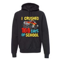 100 Days Of School For Monster Truck Premium Hoodie