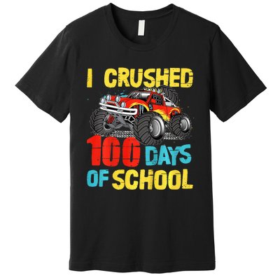 100 Days Of School For Monster Truck Premium T-Shirt