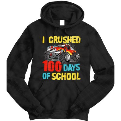 100 Days Of School For Monster Truck Tie Dye Hoodie