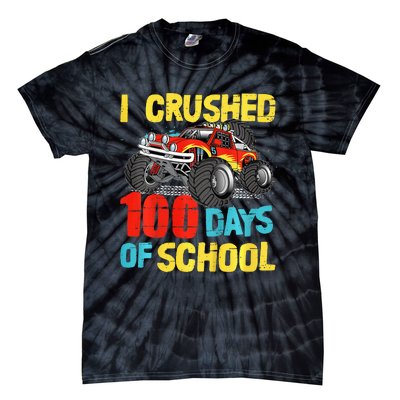 100 Days Of School For Monster Truck Tie-Dye T-Shirt