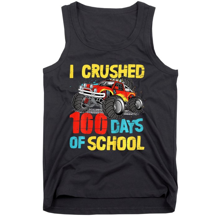 100 Days Of School For Monster Truck Tank Top