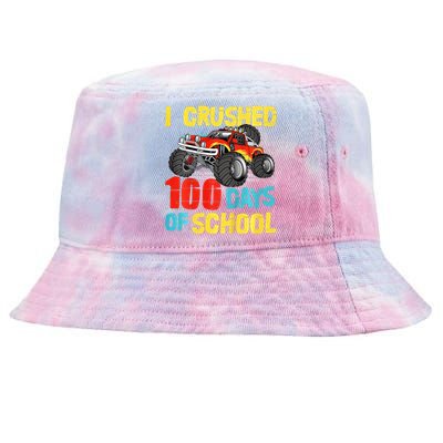 100 Days Of School For Monster Truck Tie-Dyed Bucket Hat