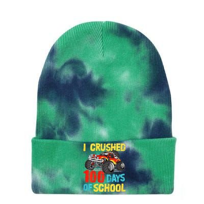 100 Days Of School For Monster Truck Tie Dye 12in Knit Beanie