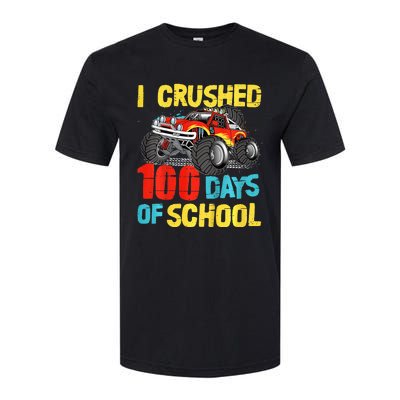 100 Days Of School For Monster Truck Softstyle CVC T-Shirt